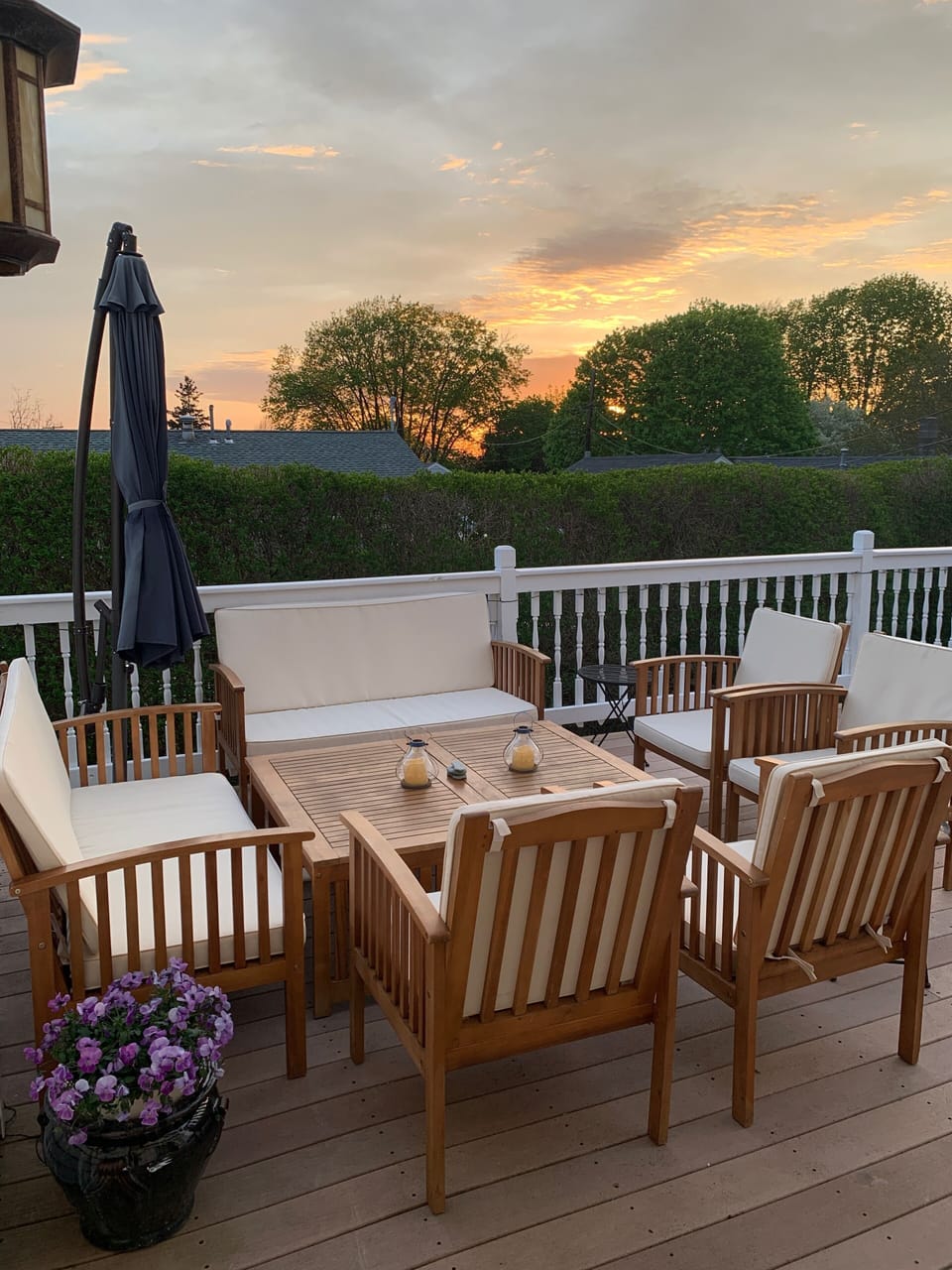 large back deck with bbq grill
