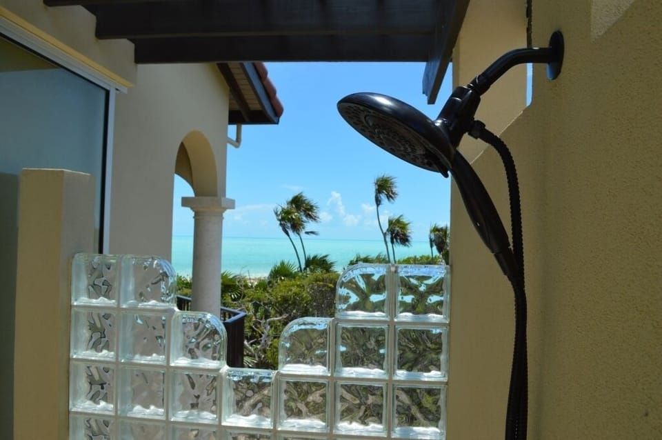 Outdoor shower.