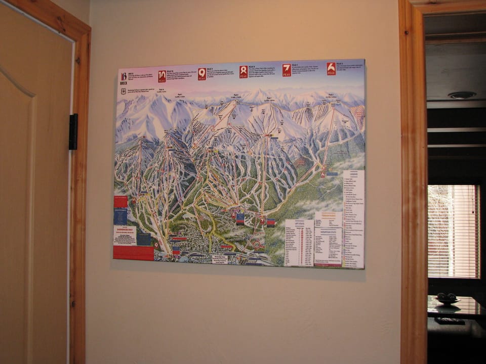 Large trail map to point out bragging rights!