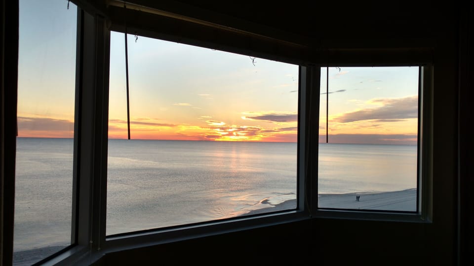 Sunset view from the master bed!