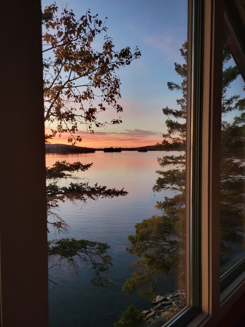 Glimpse of sunset from the loft