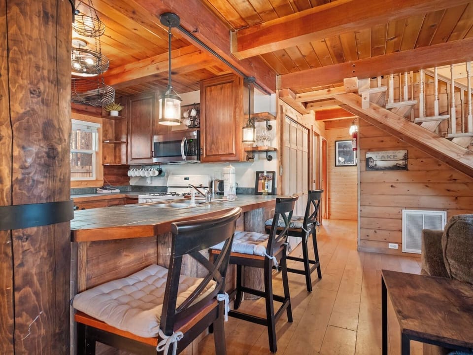 Counter stools for a casual dining spot and a great place to gather while cooking.