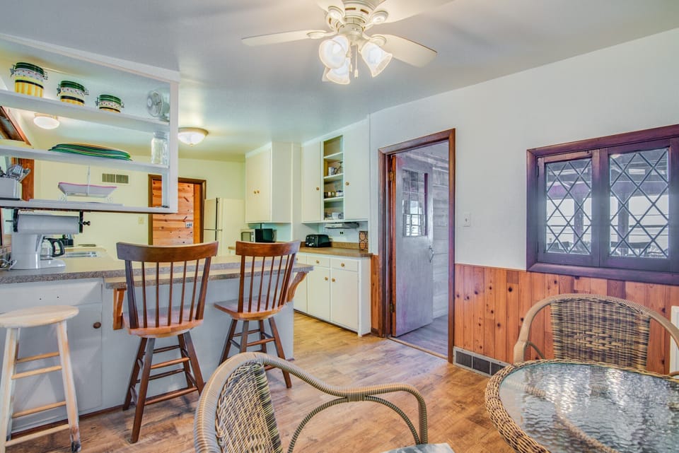 View from coffee nook towards the kitchen