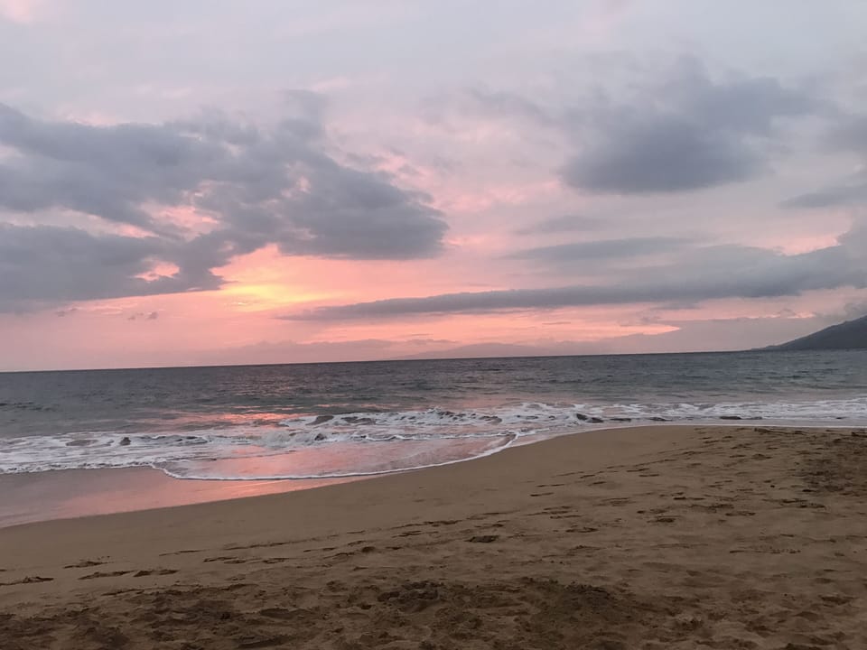 Sunset at kamaole Beach Park II right across the street from the complex 