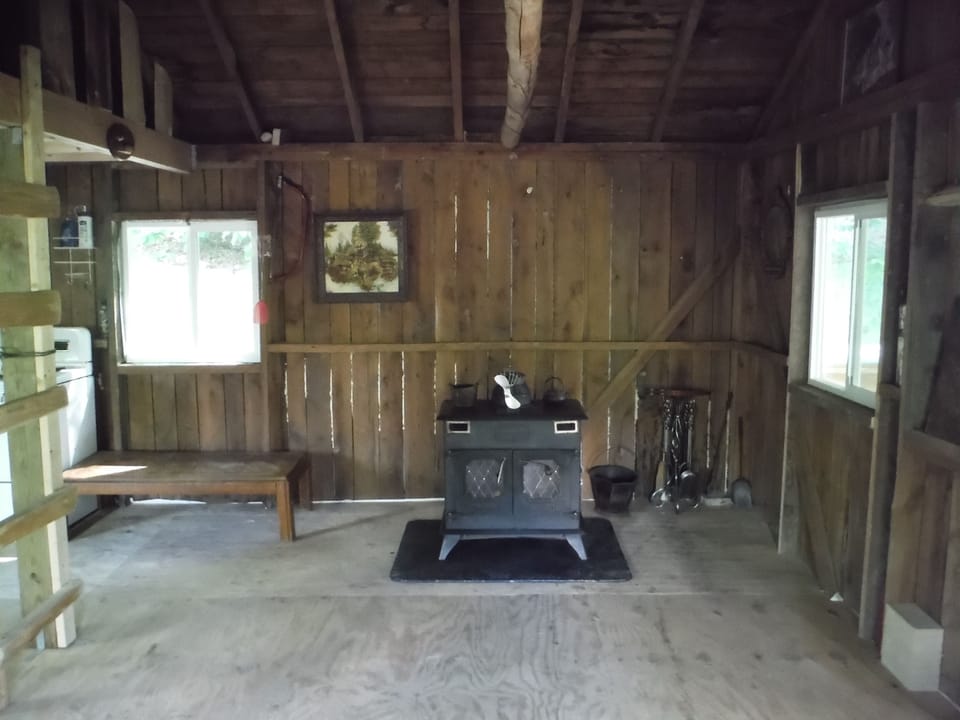 Wood stove.
