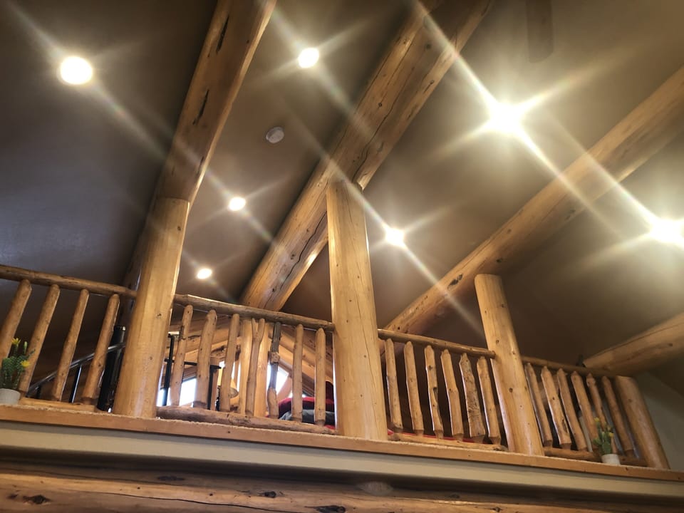 View of loft area from living room.