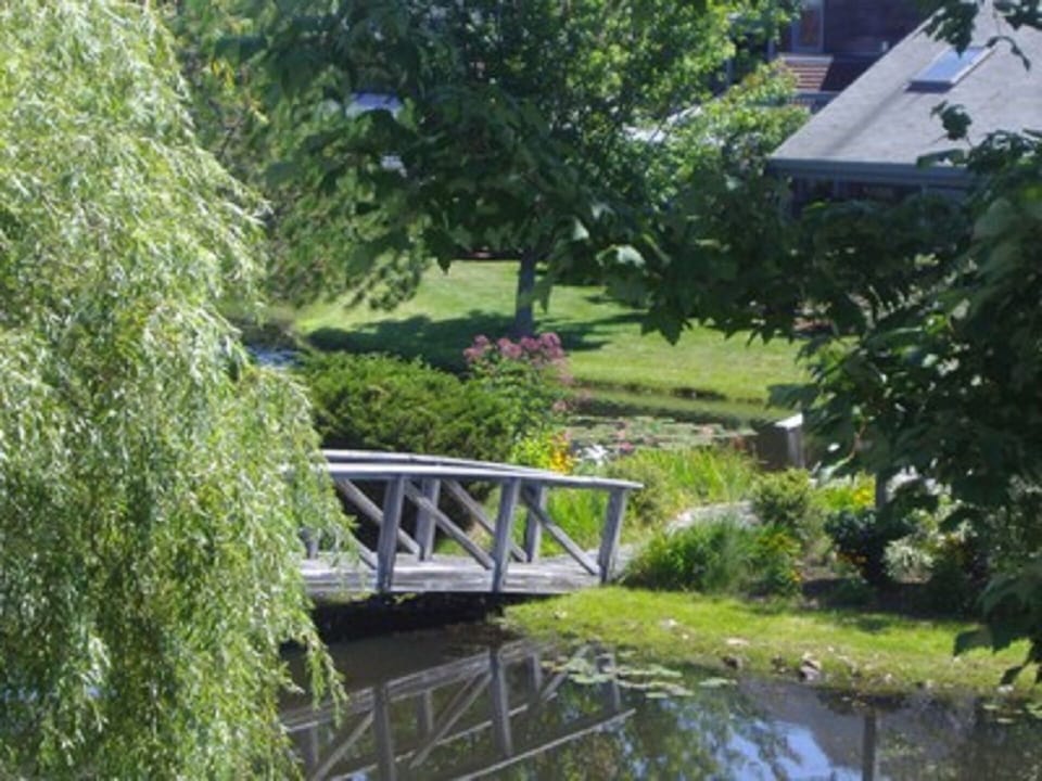 Bridge walkway to back of development