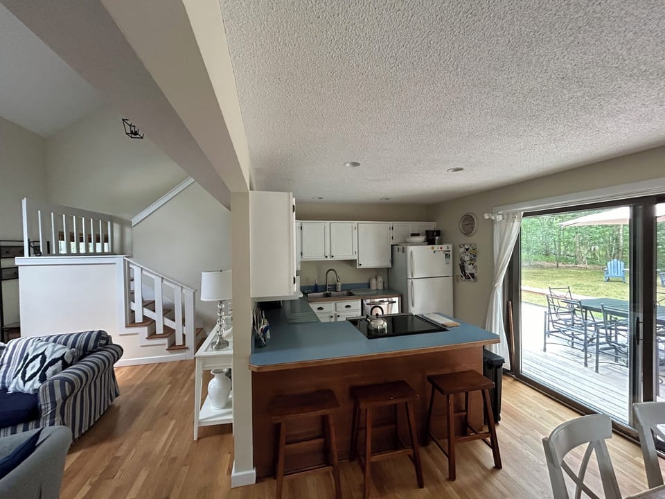 Bright, open kitchen and living area