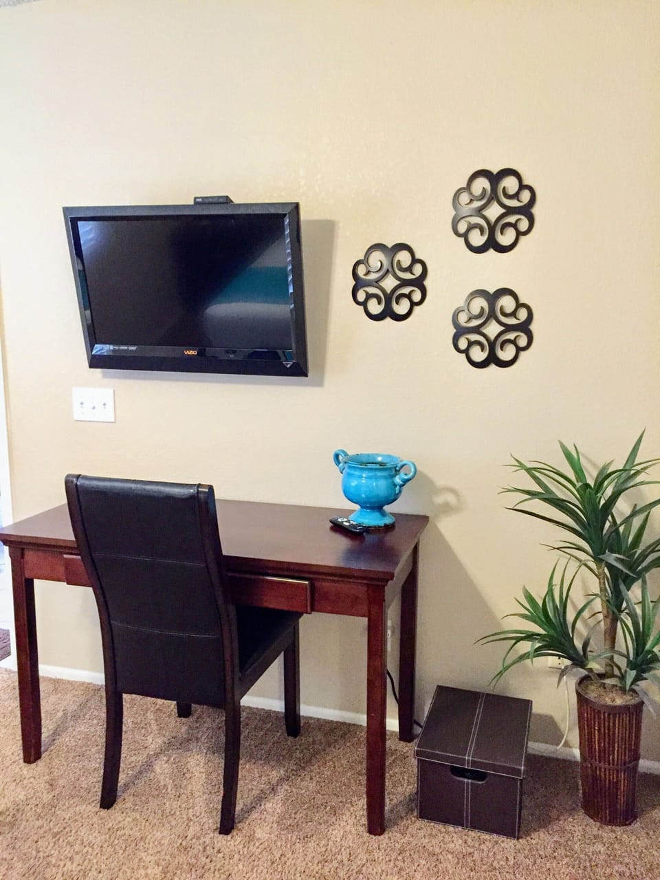 Desk Area and TV in 2nd Bedroom