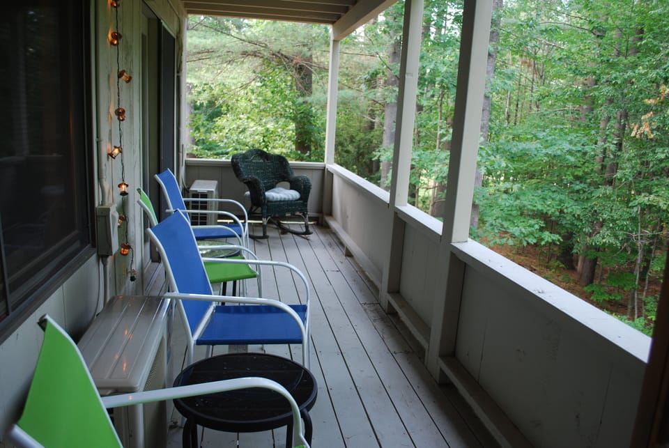 Deck overlooking trees