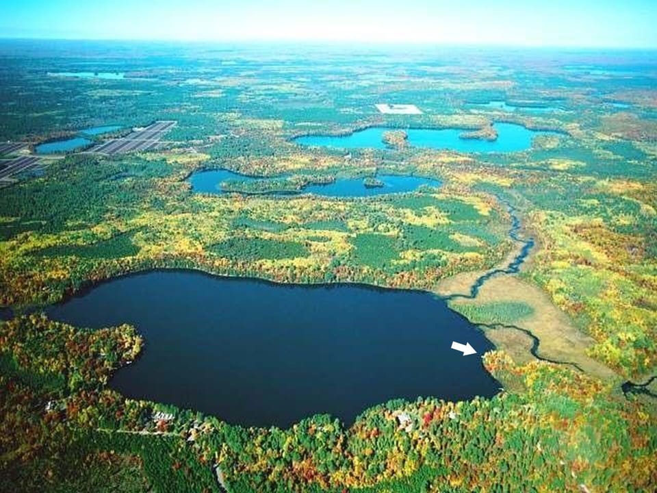 Lower (closest, with Gresham Retreat marked), Middle and Upper Gresham lakes