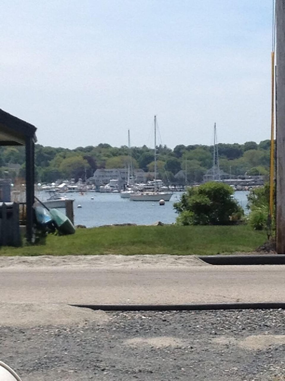 View of harbor from porch