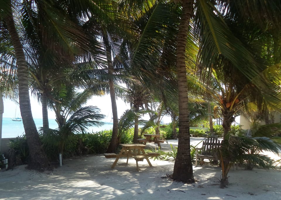 Paradise Villas lounging  area. We call it "the living room". 