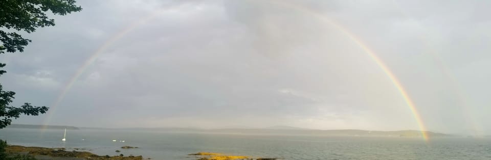 We see rainbows often in the summer