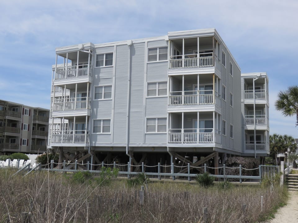 Building view from beach