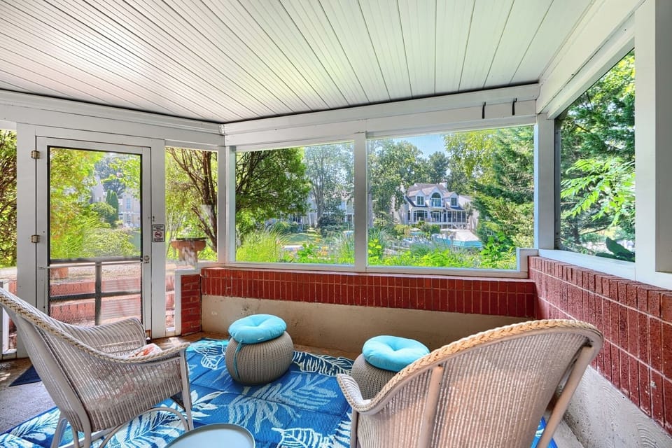 Down level Screened in porch to outside