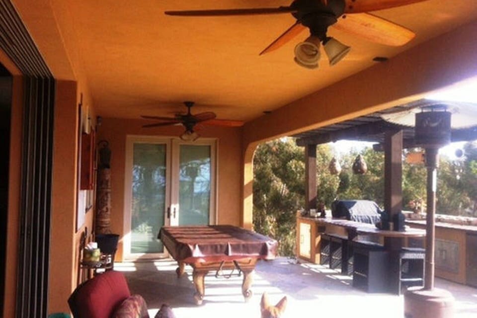 The deck & pool table