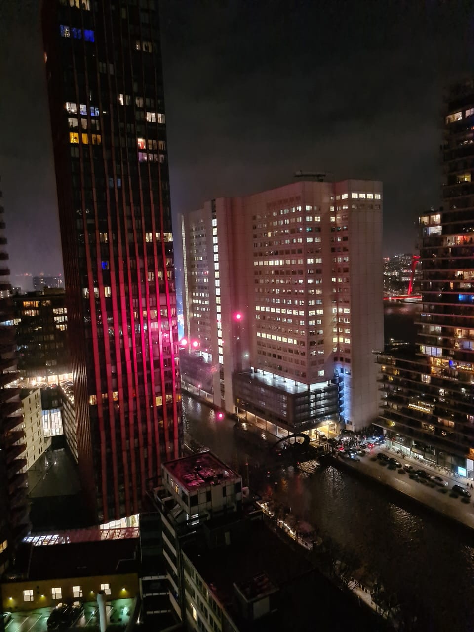 Night lights and Red Apple 