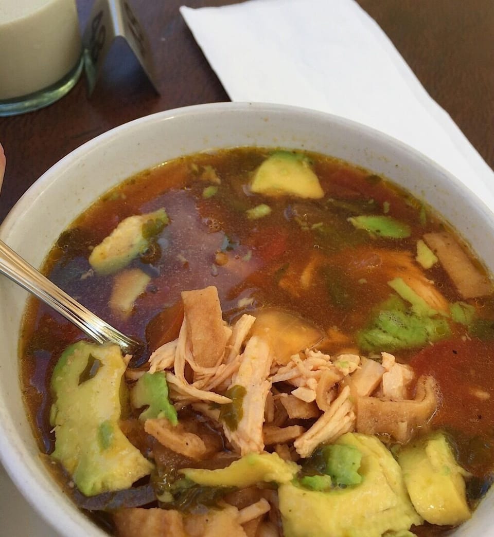 Tortilla soup. Esquina Restaurant 