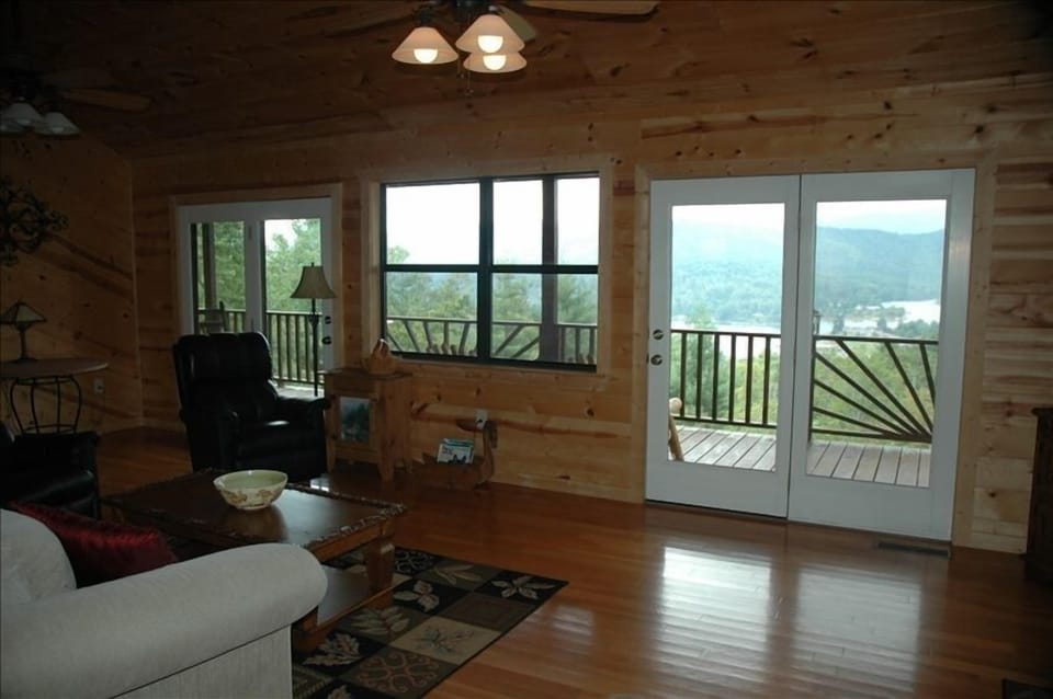 Lake Chatuge, mountain and sunset view from inside too.