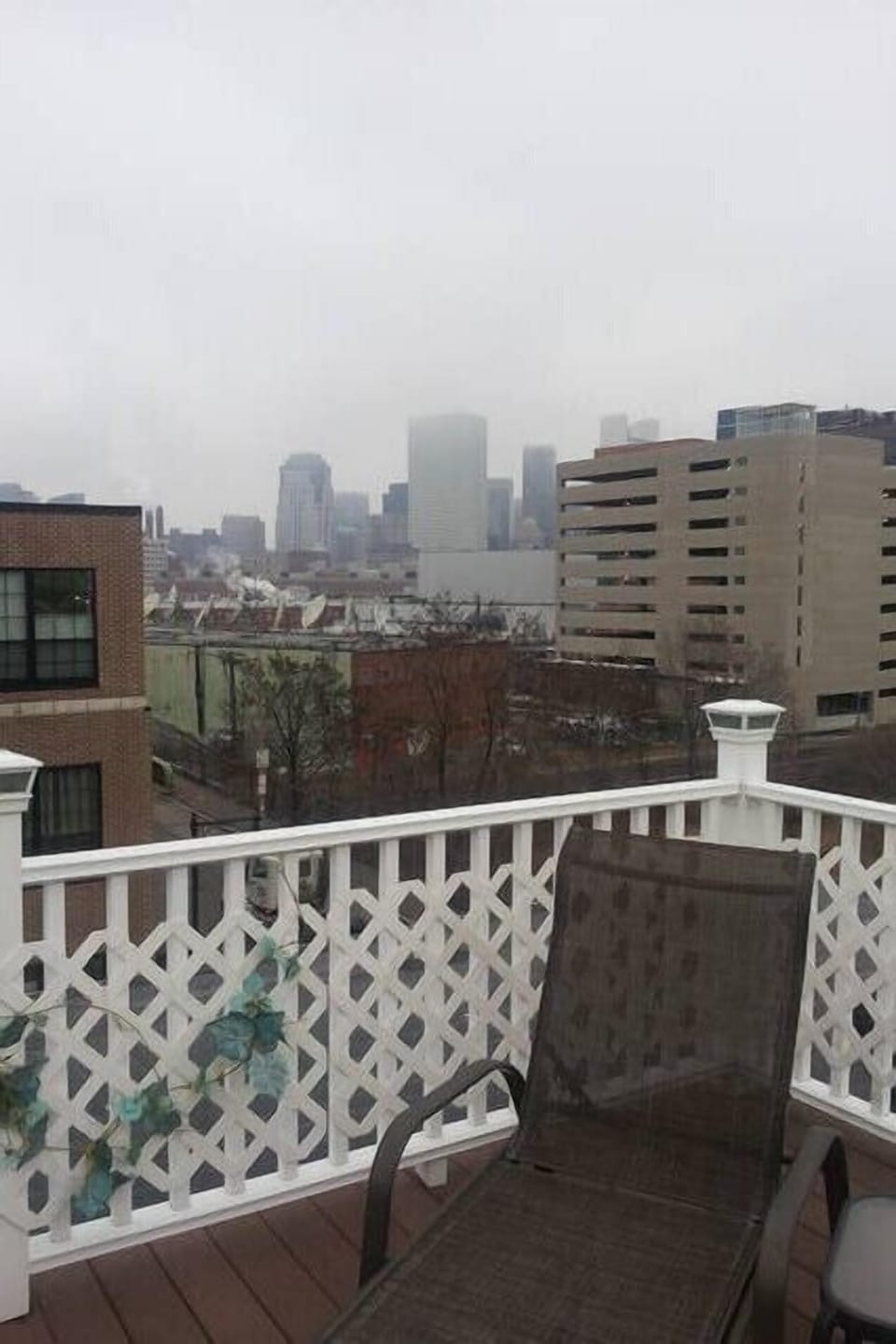 Private roof deck with city views.