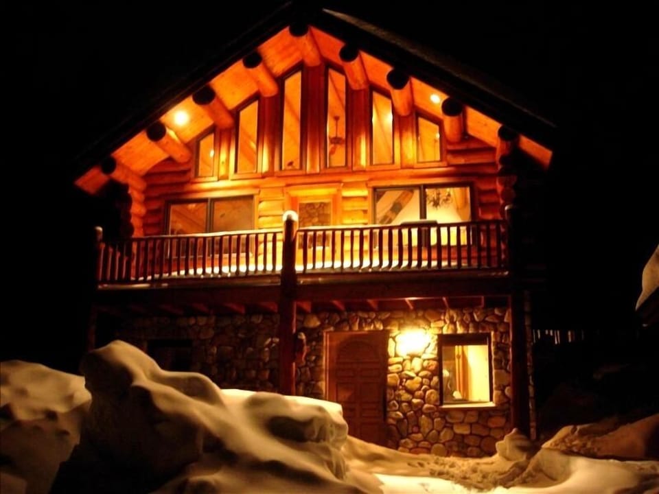 Nothing better than being warm and snug on a winter night in your log home!