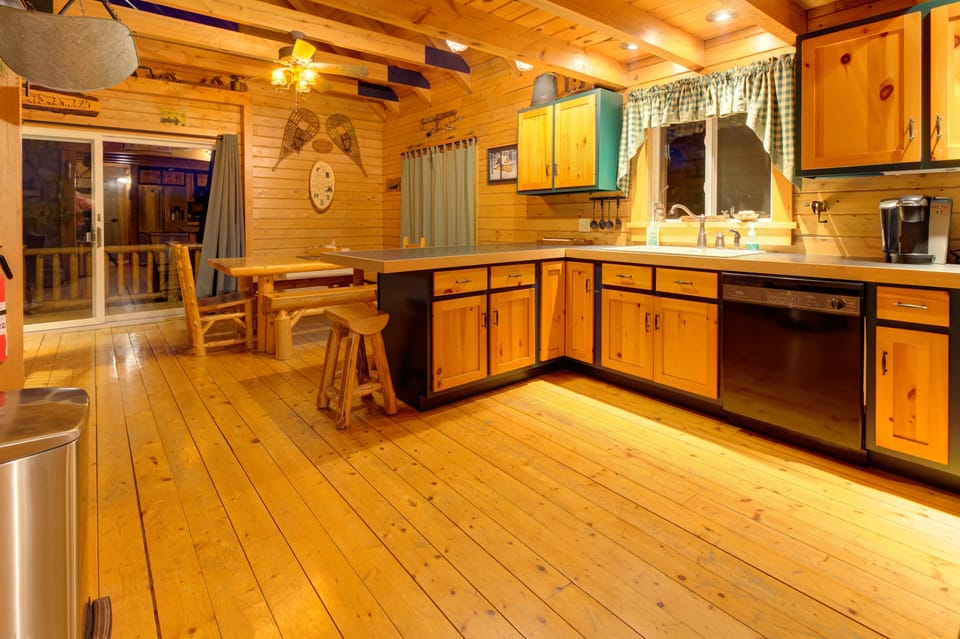 Open concept kitchen. 