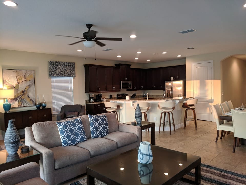 Living Room, Kitchen & Dining Room all in One Great Room 