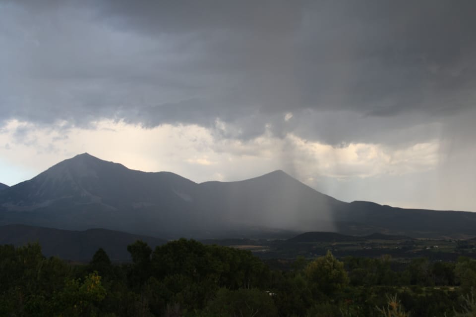 Summer shower over the West Elks.