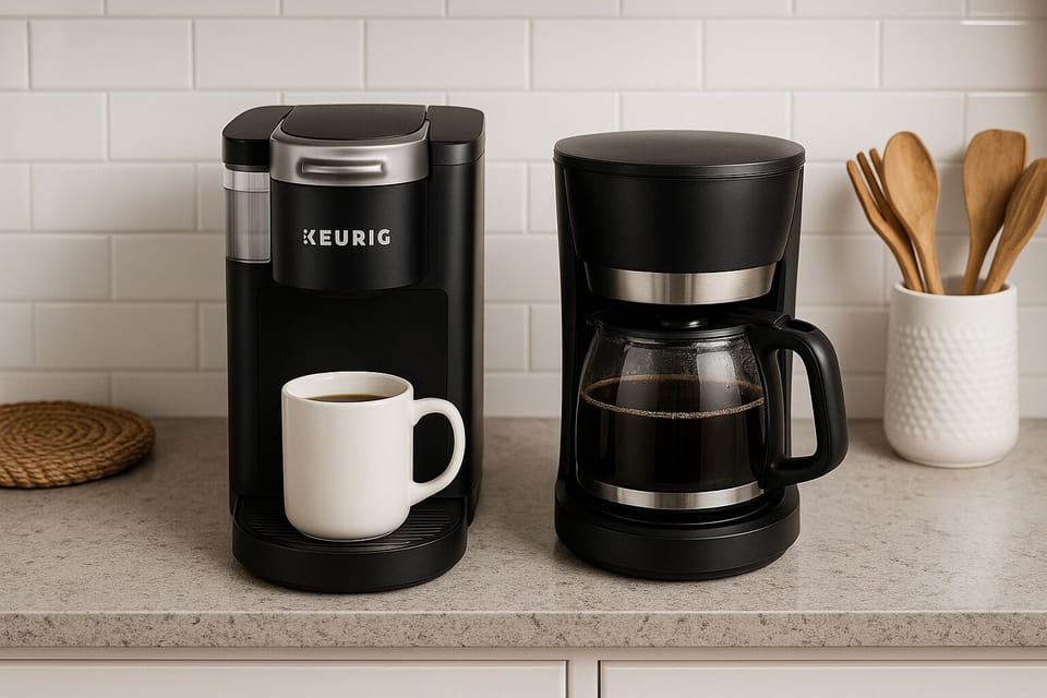 All of our beach properties have both a drip coffee pot and a Keurig…