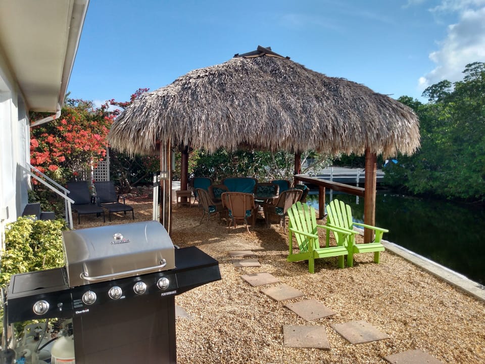 Outdoor grilling with 2 grills and plenty of privacy, peace, and nature.  