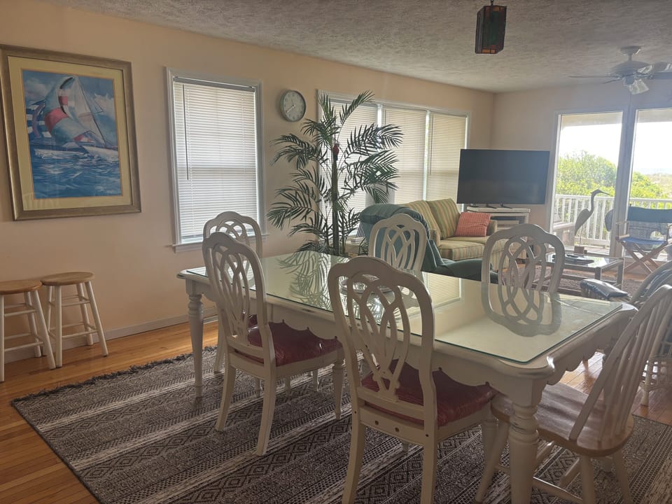 2025 Photo:  The largest of our two Dining Tables