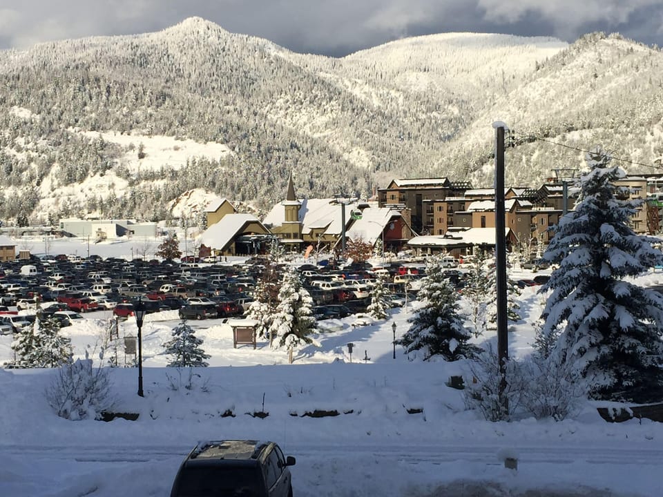 Condo overlooks Silver Mtn. resort and surrounding mountains. 