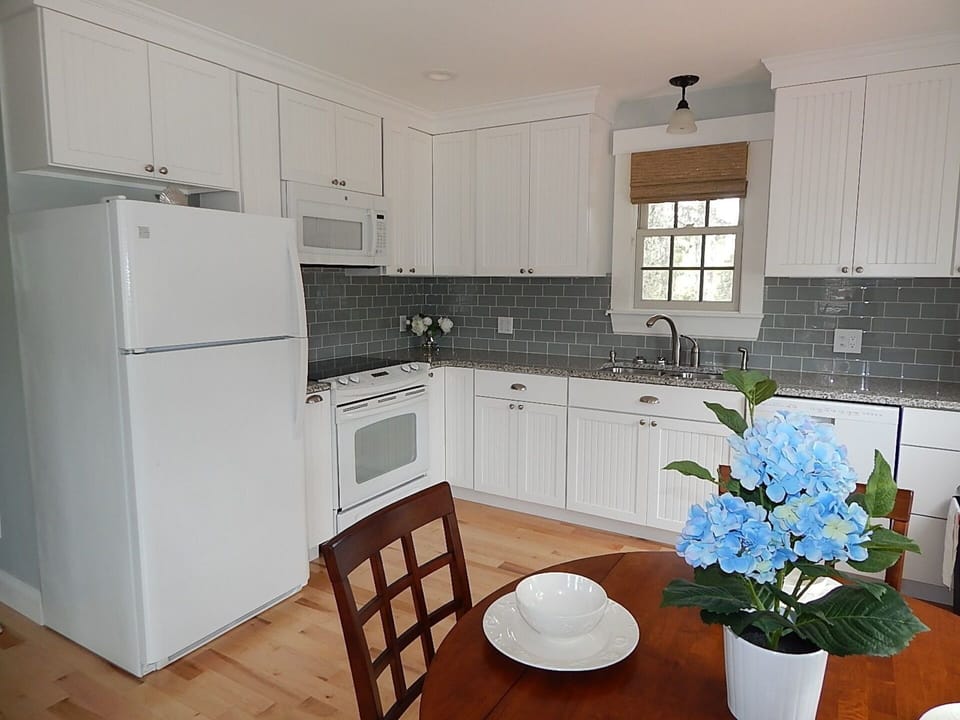 Bright Kitchen with new appliances.
