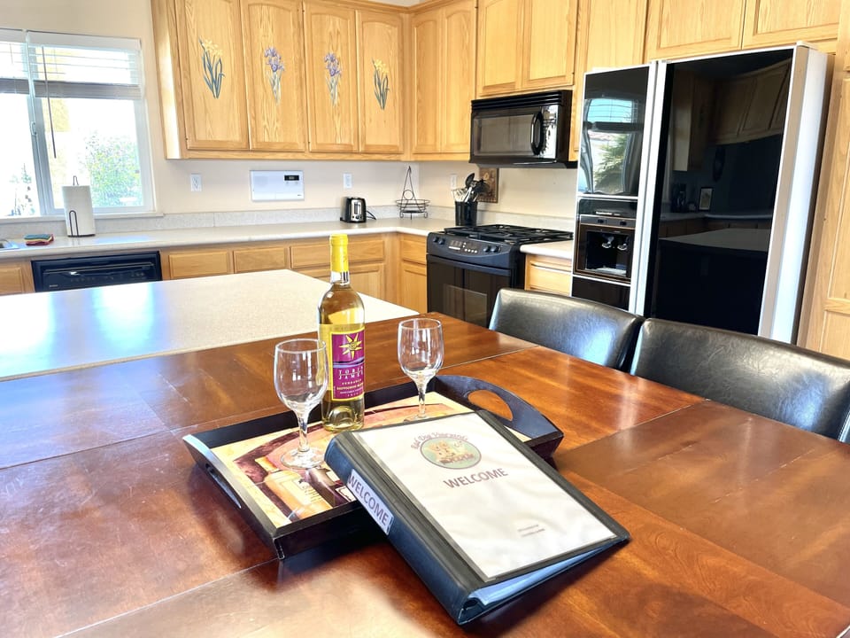 A warm gift for our guests and the house rules binder to answer most questions.