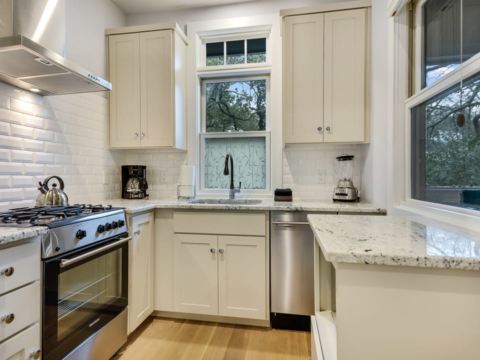 Perfect kitchen set-up! Coffee to the left, Margaritas to the right.