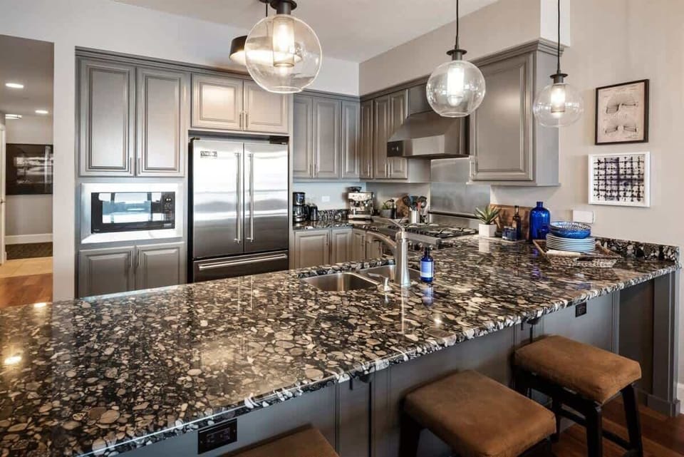 Kitchen is fully appointed and stocked.