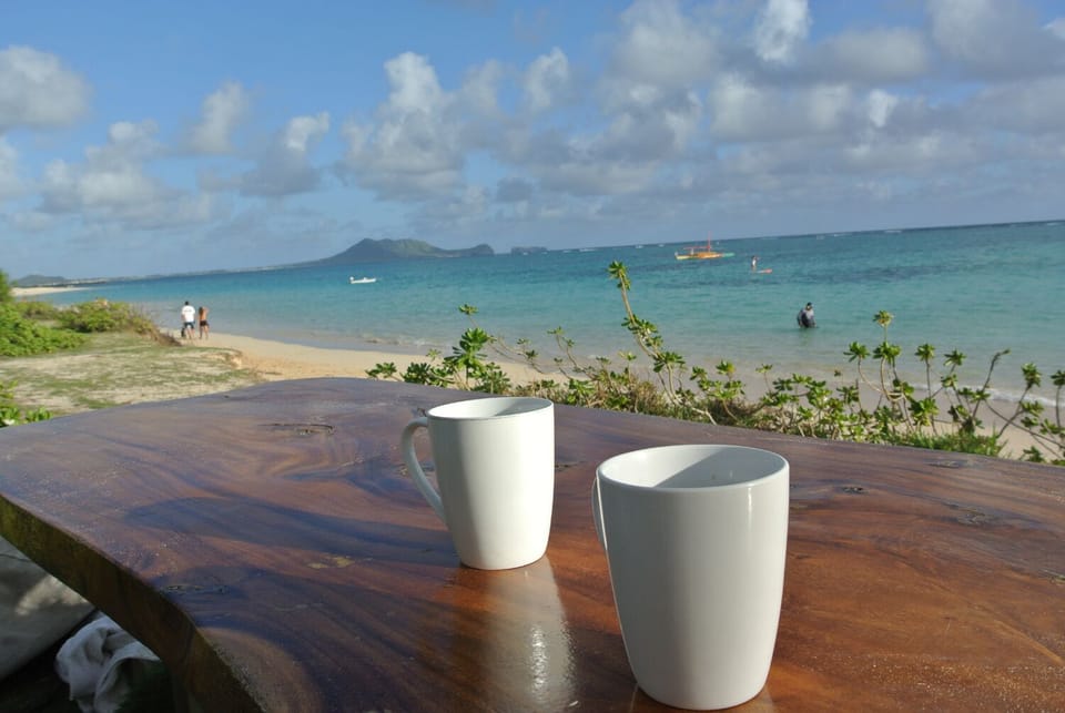Table at the beach