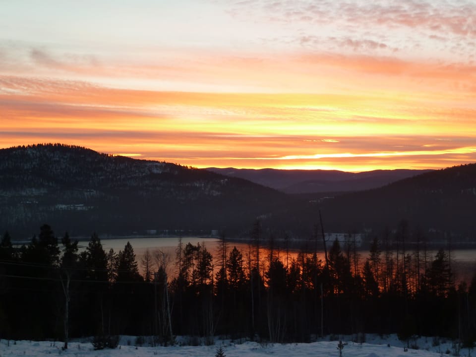 Sunsets over Whitefish Lake can't be beat any time of year!