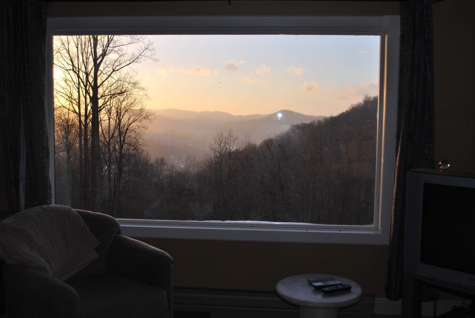 big picture window in main house family room