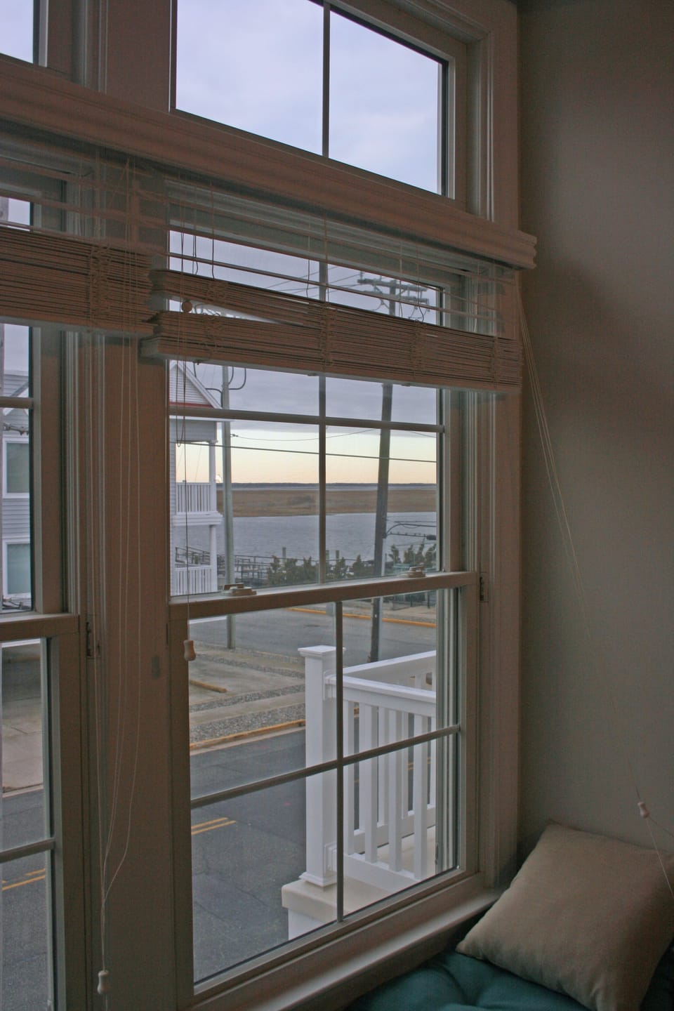 view of the bay from master bedroom