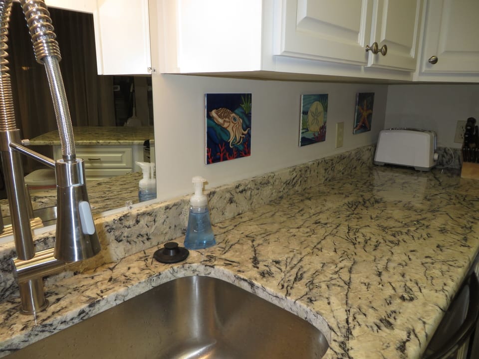 Large sink in kitchen