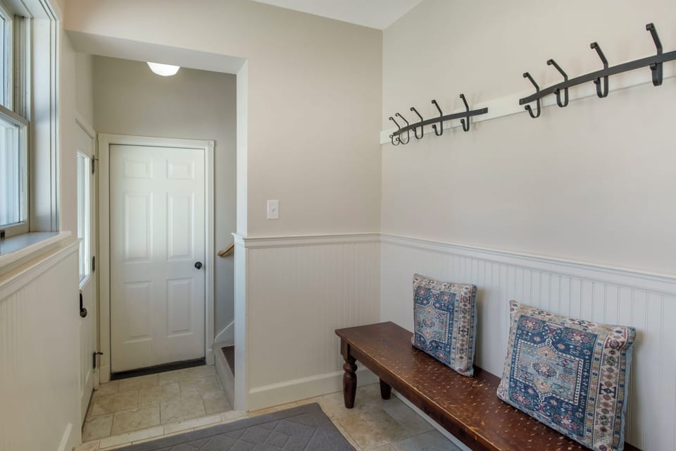 Mudroom - house has tons of storage and hooks for clothes and gear