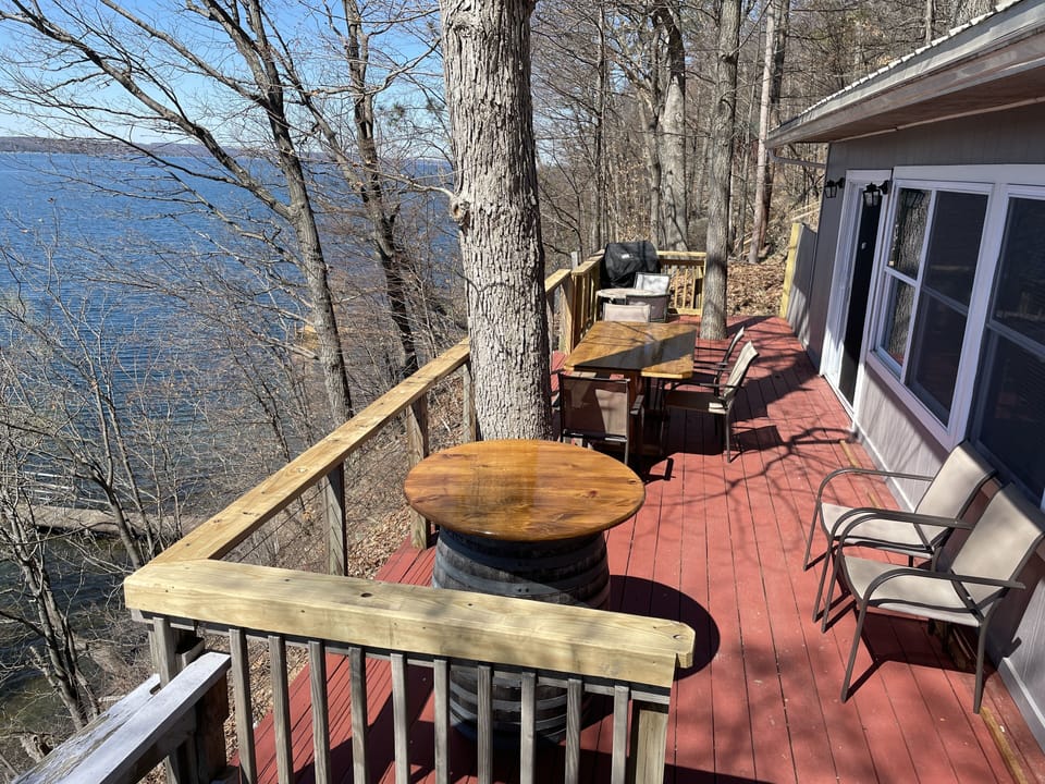 Deck overlooking the lake
