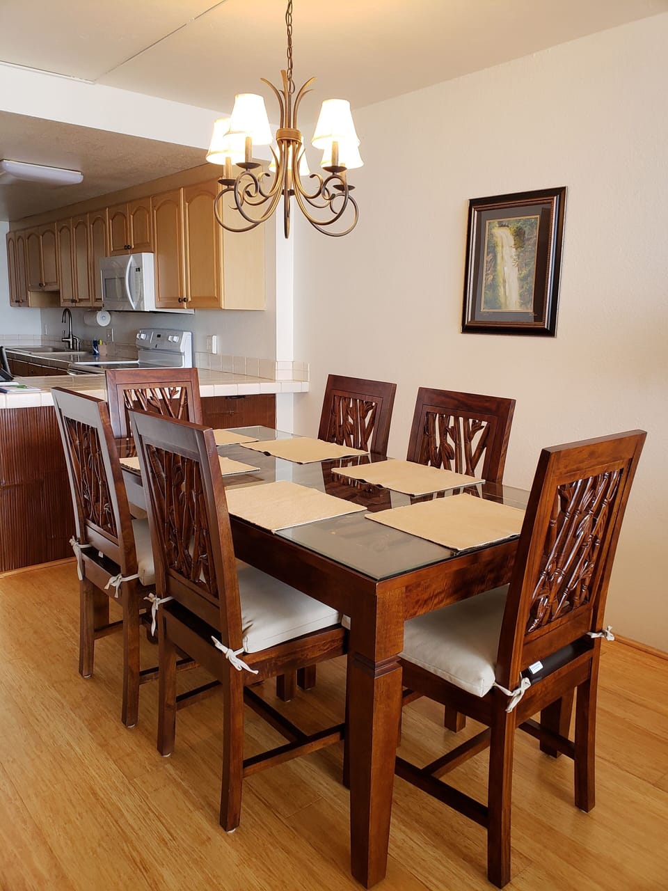 Dining table looking from living room