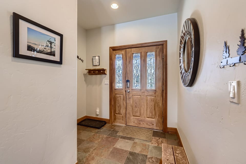 Inside view of the front door.  Powder bathroom is just to the left.