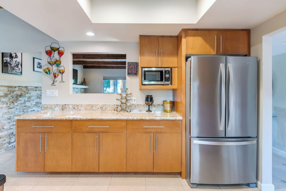 kitchen facing front of house