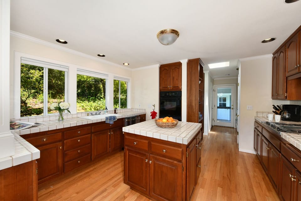 Kitchen with double ovens