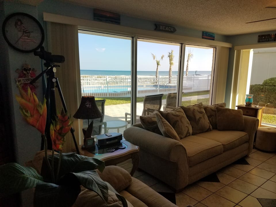 Spotting scope to see the beach!