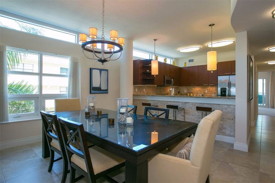 Dining room and kitchen